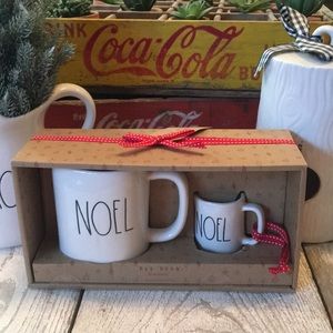 Rae Dunn NOEL Mug and Mini Mug Ornament Set